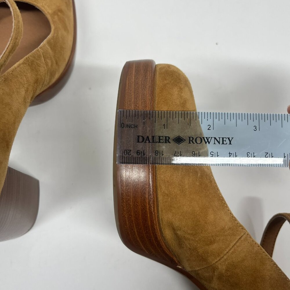 Jeffrey Campbell Brown Suede Platform 'Mary Ann' Mary Jane Block Heels Sz. 8 - Picture 9 of 9